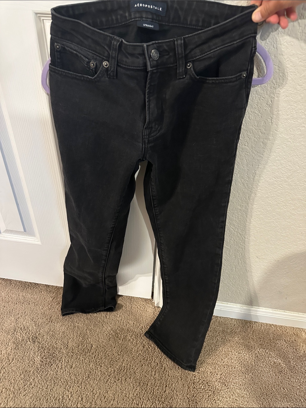 Aeropostale Black Straight Jeans Straight Fit Aeropostale Black Straight Jeans Straight Fit